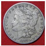 1892 S Morgan Silver Dollar Coin - scratches