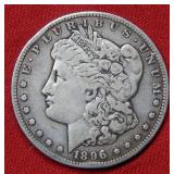 1896 S Morgan Silver Dollar - Rim Nick