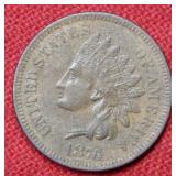 1876 Indian Head Cent Coin
