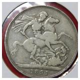 1891 Great Britain Silver Crown ***