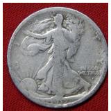1917 S OBV Walking Liberty Silver Half Dollar