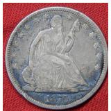 1876 Seated Liberty Half Dollar Coin