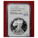 2017 W Silver Eagle 1oz NGC PF70 Ultra Cameo