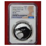2022P $1 Australia Wedge Tail Eagle Silver NGC MS7