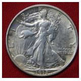 1918 D Walking Liberty Silver Half