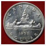 1957 Canada Silver Dollar