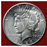 1924 S Peace Silver Dollar