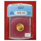 1926 $2.50 US Gold Coin ANACS MS63
