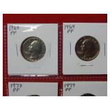 (20) Proof Washington Quarters - back to 1968