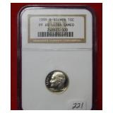 1999 S Silver Roosevelt Dime NGC PF69 Ultra Cameo