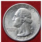 1934 Washington Silver Quarter
