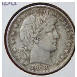 1908 D Barber Silver Half Dollar Coin