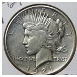 1921 Peace Silver Dollar