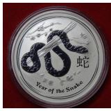 2013 Australia .999 1oz Silver "Year of the Snake"