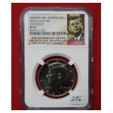 2014 D Clad Kennedy Half High Relief NGC SP67