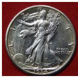 1934 S Walking Liberty Silver Half Dollar Coin