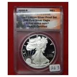 2020 S Silver Eagle 1oz ANACS PR70 DCAM