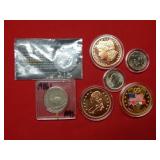 Grab Bag Lot - Copper Rounds and US Coins