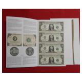2001 Partial Uncut Sheet of $1 Fed Res Notes