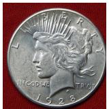 1928 Peace Silver Dollar Coin