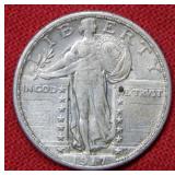 1917 D Standing Liberty Silver Quarter - Type II