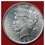 1922 D Peace Silver Dollar Coin