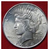 1934 Peace Silver Dollar Coin