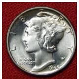 1943 Mercury Silver Dime