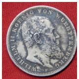 1911 German 3 Mark Silver Coin