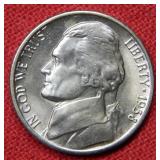 1938 D Jefferson Nickel Coin