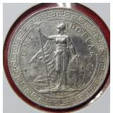 1900 Great Britain One Dollar Silver Coin***