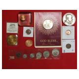 Grab Bag of US and Foreign Coins and Metals
