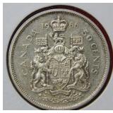1966 Canada Silver 50 Cent Coin