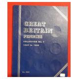 (12) Great Britain Pennies 1860-1880 with book