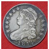 1814 Bust Silver Half - early date