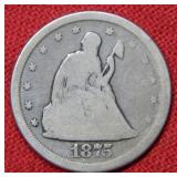 1875 S Seated Liberty Twenty Cent Piece