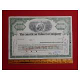The American Tobacco Company Common Stock Cert