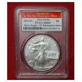 2021 (S) Silver Eagle 1oz PCGS MS69 First Strike