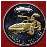 2003 Canada Silver $20 Delorean Commemorative