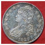 1829 Bust Silver Half Dollar Coin