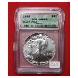 1988 Silver Eagle 1oz ICG MS69