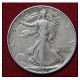 1938 Walking Liberty Silver Half Dollar Coin