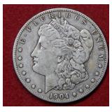 1904 S Morgan Silver Dollar Coin