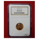 1961 D Lincoln Cent NGC MS63 Red