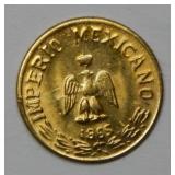 1865 Maxmillian Solid 8K Gold Commemorative