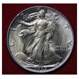 1937 Walking Liberty Silver Half Dollar Coin