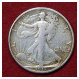 1917 S Walking Liberty Silver Half Dollar Coin