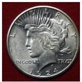 1924 S Peace Silver Dollar Coin