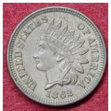 1862 Indian Head Cent - Copper Nickel