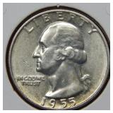 1955 D Washington Silver Quarter